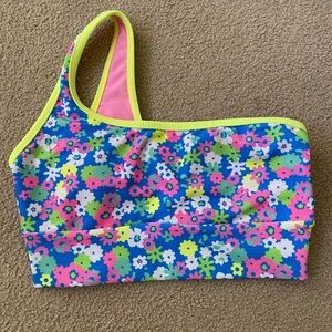 LainSnow Neon Floral size XS one shoulder top